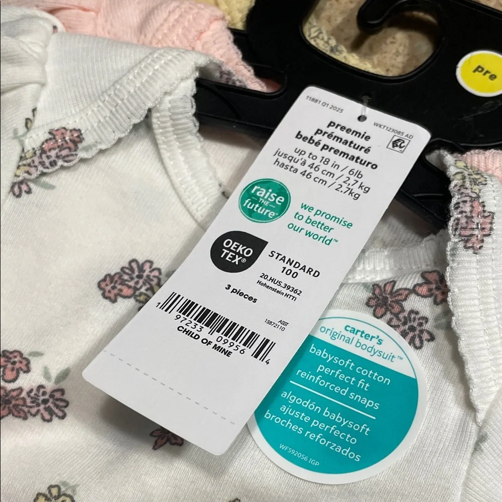 Carter's Floral Print Baby Bodysuits